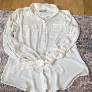 White Button-Up Blouse
